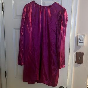 Vibrant Pink Long Sleeve Dress